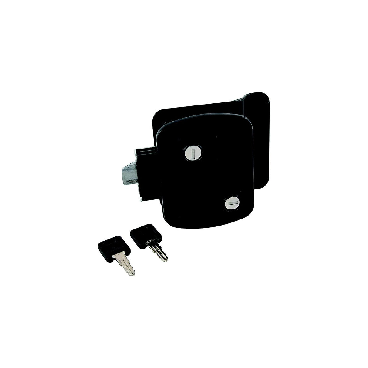 TRAVEL TRAILER LOCK W/KEYS BLK