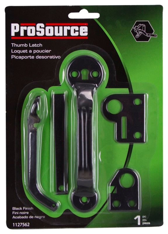 ProSource 33124PKS-PS Thumb Latch, 1/2 in Bolt Head, 4-1/4 in L Bolt, Steel, Powder-Coated