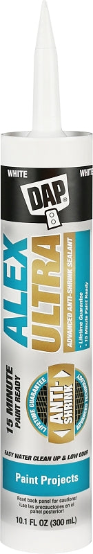 Alex ULTRA Series 7079818200 Advanced Sealant, White to Off-White, 24 hr Curing, >40 deg F, 10.1 fl-oz, Tube