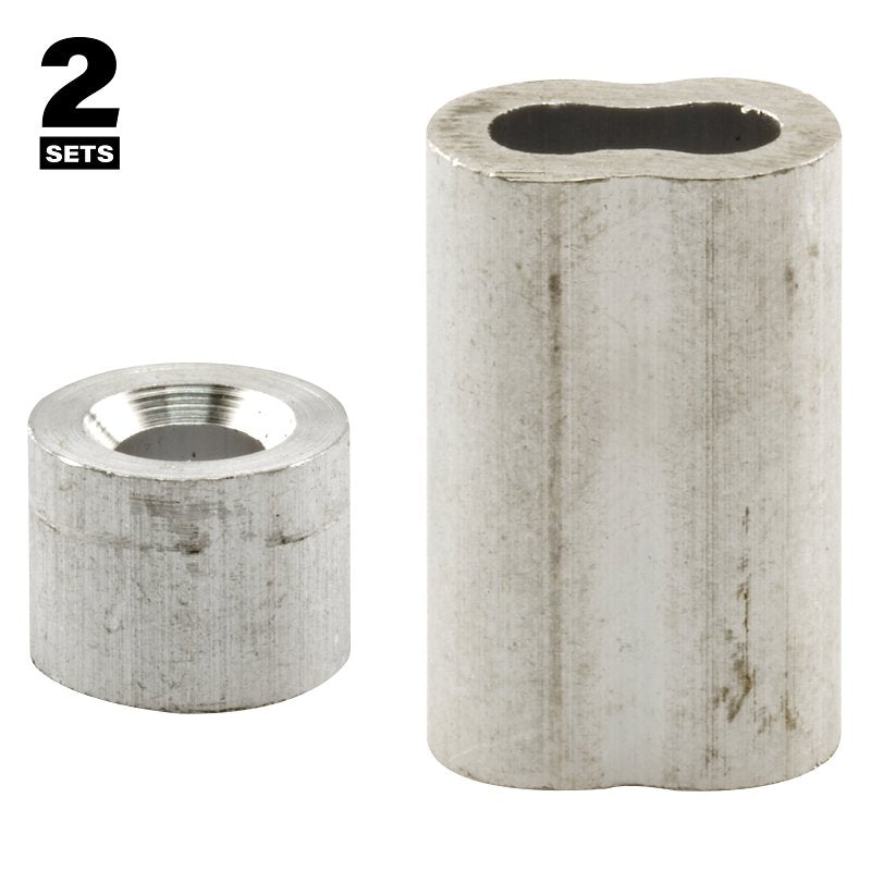 Prime-Line GD 12154 Cable Ferrule and Stop, 1/4 in Dia Dimensions, Aluminum