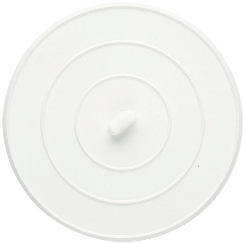 Plumb Pak PP820-14 Flat Suction Sink Stopper, Rubber, White, Polished Chrome, Pack of 6