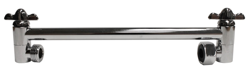 Plumb Pak PP825-09 Shower Arm, 11 in L, Brass, Chrome-Plated