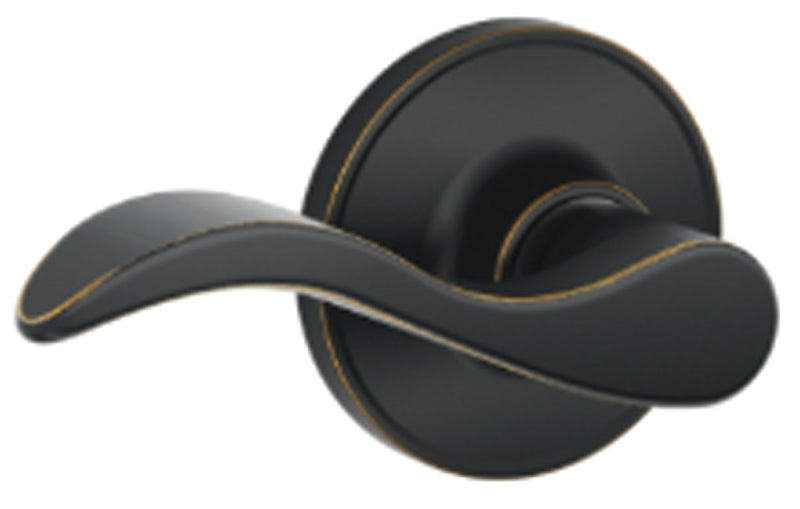 Schlage J Series J10SEV716 Passage Lever, Mechanical Lock, Aged Bronze, Metal, Residential, 3 Grade, ADA Compliant