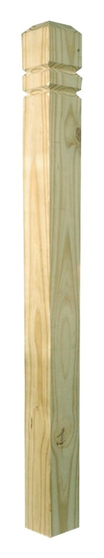 UFP 231685 Colonial Newel Post, 48 in L Actual, 3-1/4 in W Actual, 54 in L Nominal, 4 in W Nominal, 4 in Thick Nominal