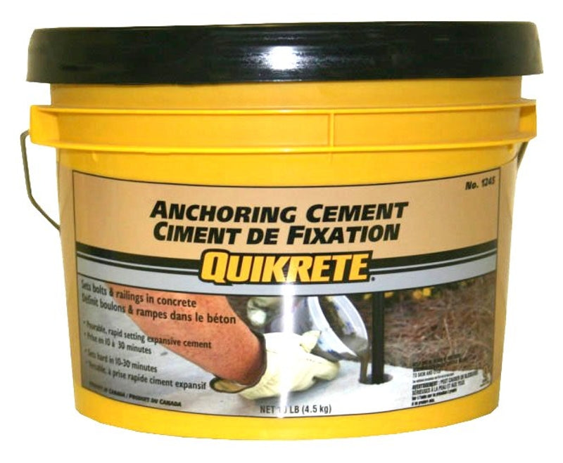 Quikrete 124512 Anchoring Cement, Granules, Brown/Gray, 4.5 kg Pail, Pack of 4