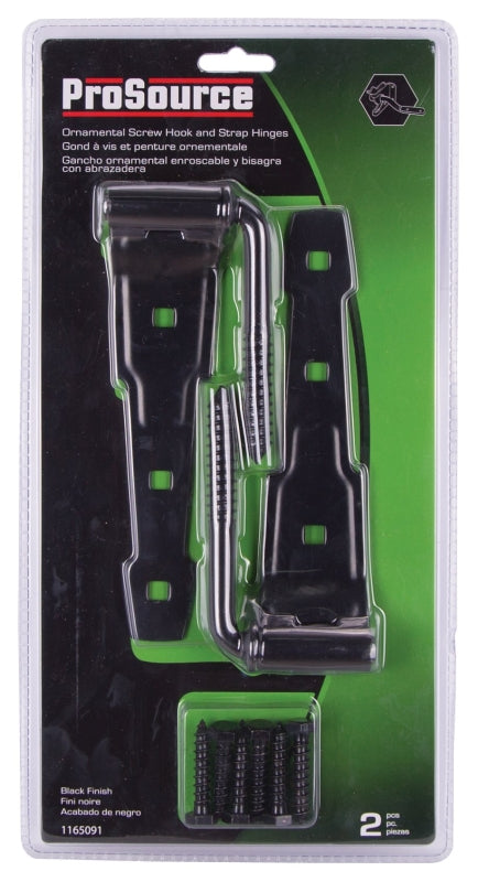ProSource LR-174-PS Hook/Strap Hinge, 7-5/8 in, Steel, 180 Range of Motion, Screw Mounting
