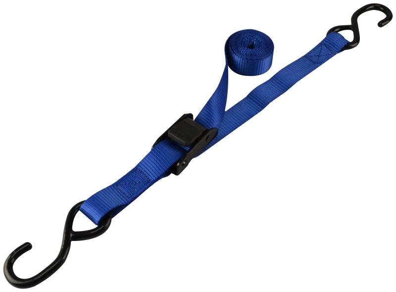 ProSource FH64051 Tie-Down, 1 in W, 6 ft L, Metal/Polyester, Blue, 400 lb, S-Hook End Fitting, Steel End Fitting, Pack of 6