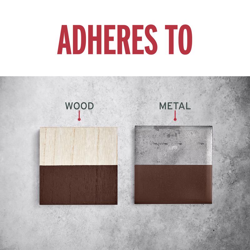 Rust-Oleum Stops Rust Indoor and Outdoor Gloss Leather Brown Oil-Based Protective Paint 1 qt, Pack of 2