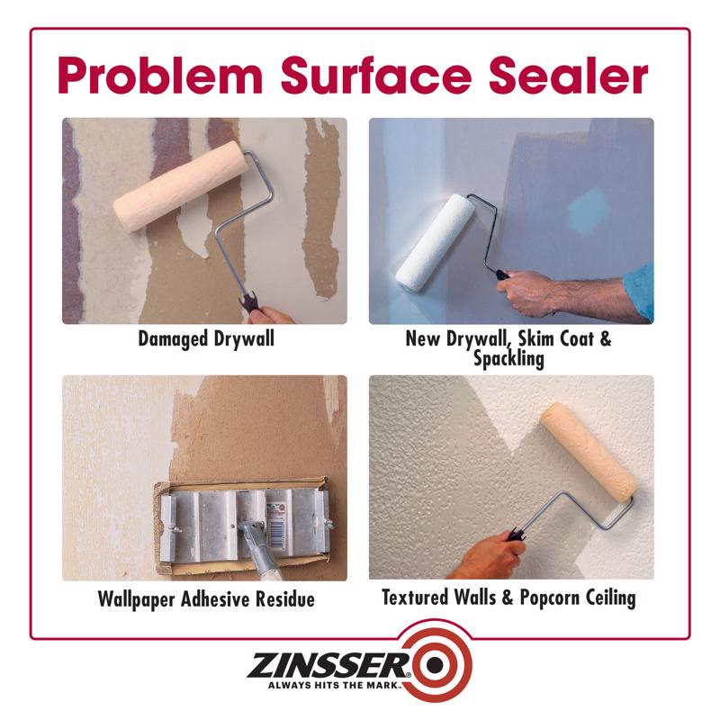 Zinsser Gardz Clear Matte Problem Surface Sealer 1 gal, Pack of 4
