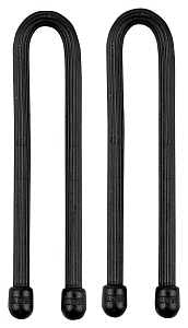 Gear Tie GT6-2PK-01 Twist Tie, Rubber, Black, 6 in L