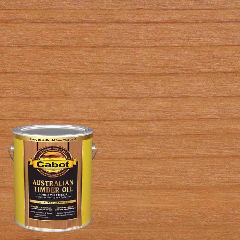 Cabot Australian Timber Oil Transparent Honey Teak Oil-Based Australian Timber Oil 1 gal, Pack of 4