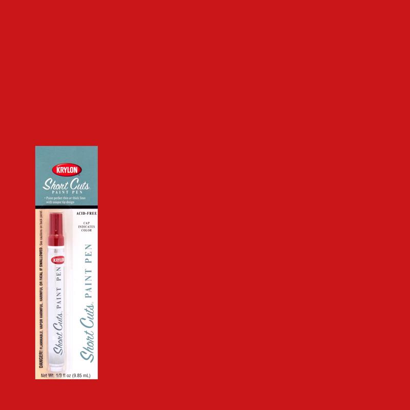 Krylon Short Cuts Red Pepper Paint Pen Interior 0.33 oz, Pack of 6