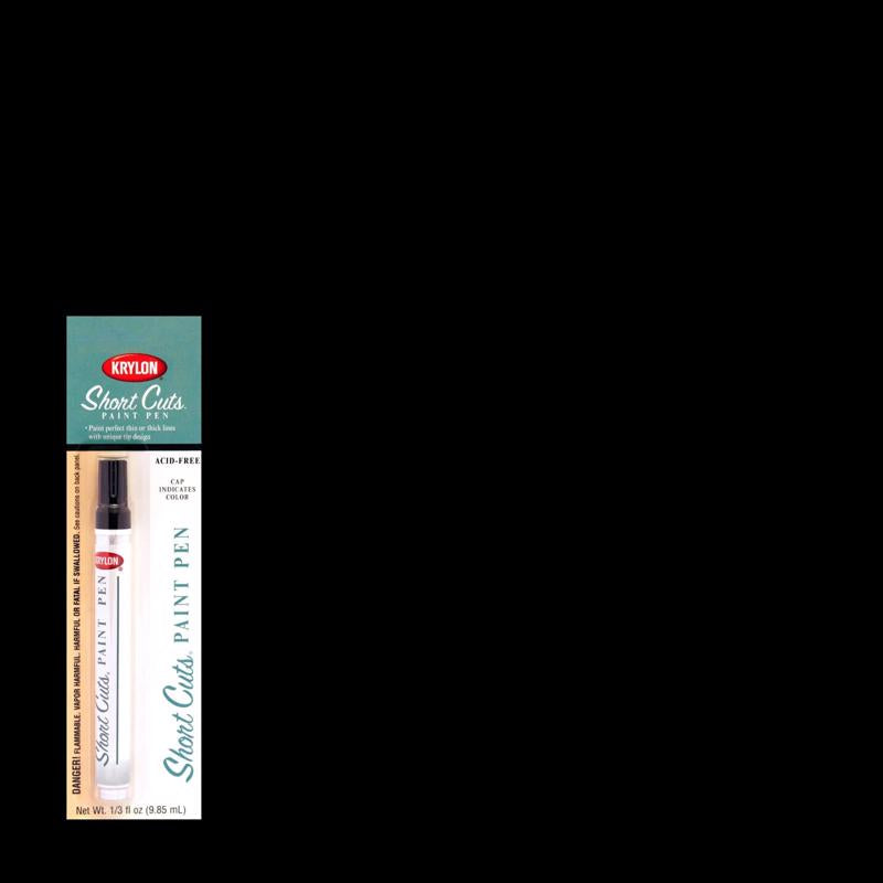 Krylon Short Cuts Gloss Black Paint Pen Interior 0.33 oz, Pack of 6