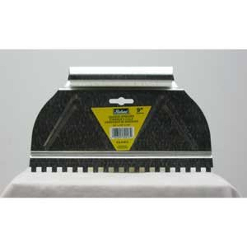 Richard CS-9#28 Adhesive Spreader, 3/16 x 3/16 x 3/16 in Notch, Steel Blade