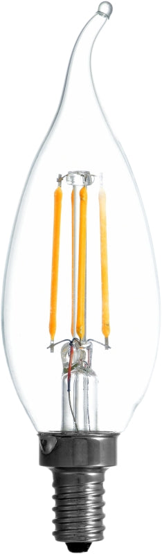 Sylvania 40757 Natural LED Bulb, Decorative, 500 Lumens, 5.5 W, B10 Bent Tip Lamp, 60 W Equivalent, E12 Lamp Base, Clear