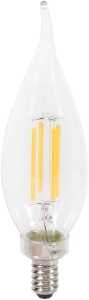 Sylvania Natural Series 40773 LED Bulb, Decorative, B10 Bent Tip Lamp, 60 W Equivalent, E12 Candelabra Lamp Base, Clear