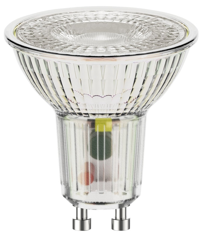 Sylvania 40933 Natural LED Bulb, Spotlight, PAR16 Lamp, 50 W Equivalent, GU10 Lamp Base, Dimmable, Silver