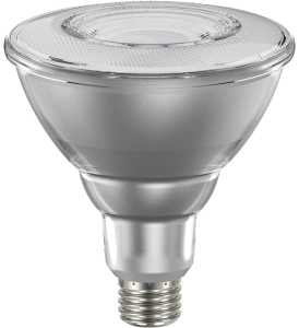 Sylvania 40905 Natural LED Bulb, PAR38 Lamp, E26 Medium Lamp Base, Dimmable, Clear, Cool White, 3000 K Color Temp