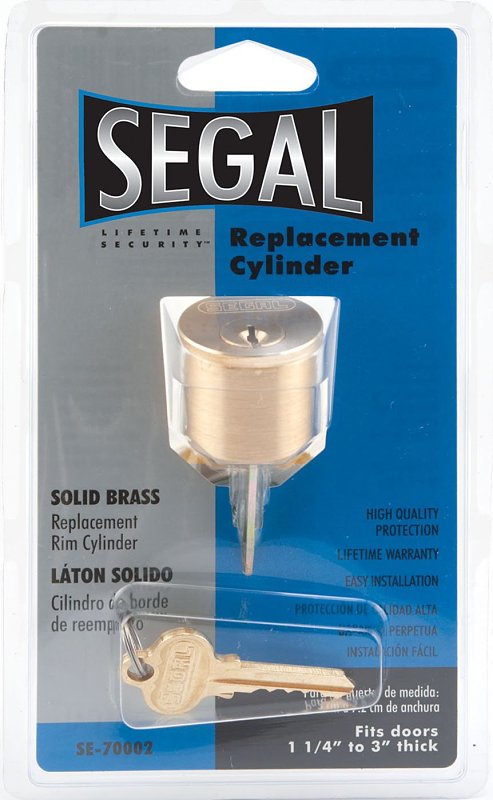 Prime-Line SE 70002 Cylinder Replacement, Brass, Brushed Brass