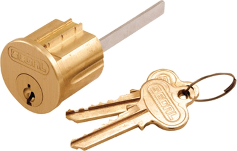 Prime-Line SE 70002 Cylinder Replacement, Brass, Brushed Brass