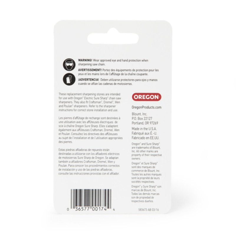 Oregon 28842 Sharpening Stone, Heavy-Duty, 3/16 in Dia Dimensions, 3/PK