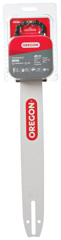 Oregon AdvanceCut 27857 Bar and Chain Combo, S Bar Nose Radius, 56-Drive Link, 91PX Chain, 3/8 in TPI/Pitch