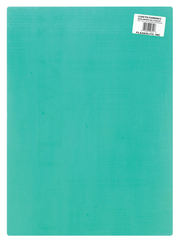 Plaskolite Lexan Clear Double Polycarbonate Sheet 18 in. W X 24 in. L X .093 in., Pack of 6
