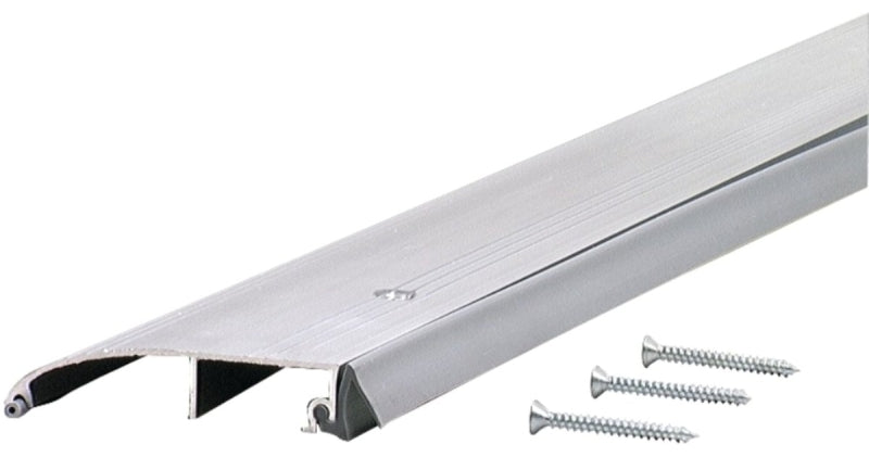 M-D 08433 Heavy-Duty Outswing Door Threshold, 36 in L, 3-3/16 in W, Low Profile, Aluminum, Silver