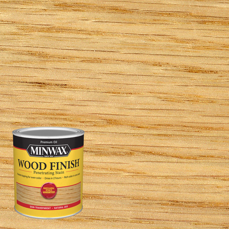 Minwax Wood Finish Semi-Transparent Natural Oil-Based Penetrating Wood Stain 1 qt, Pack of 4