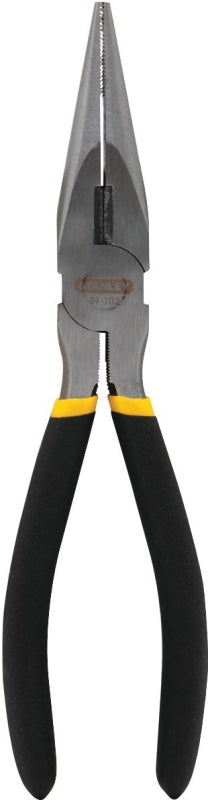 STANLEY 84-102 Nose Plier, 8 in OAL, 29/32 in Cutting Capacity, 1-11/16 in Jaw Opening, Black/Yellow Handle