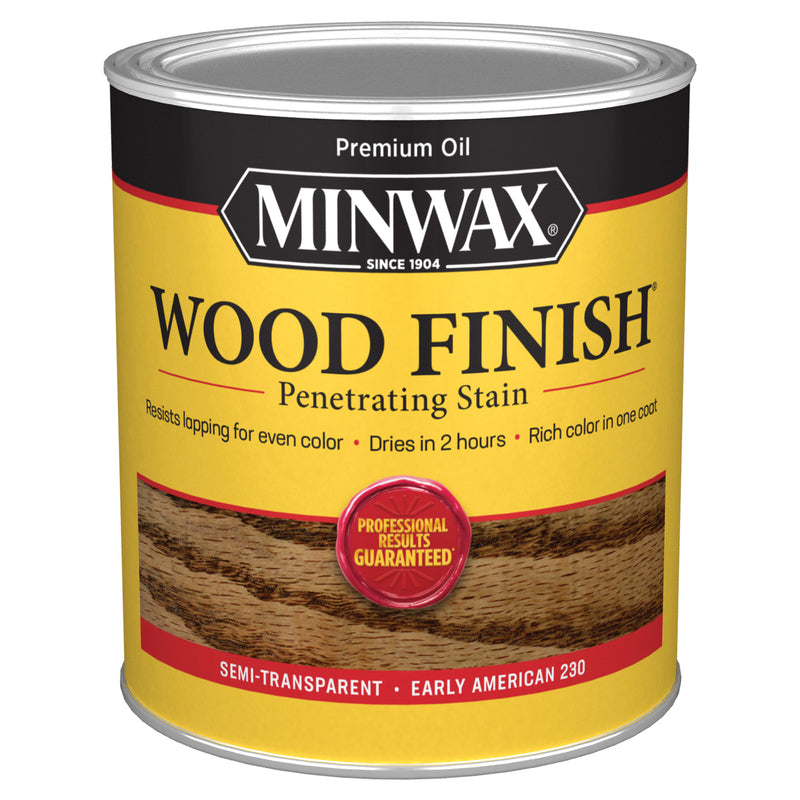 Minwax Wood Finish Semi-Transparent Early American Oil-Based Penetrating Wood Stain 1 qt, Pack of 4