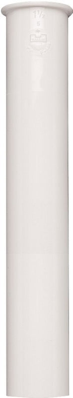 Plumb Pak PP10-8W Sink Tailpiece, 1-1/2 in, 8 in L, Direct, PVC, White