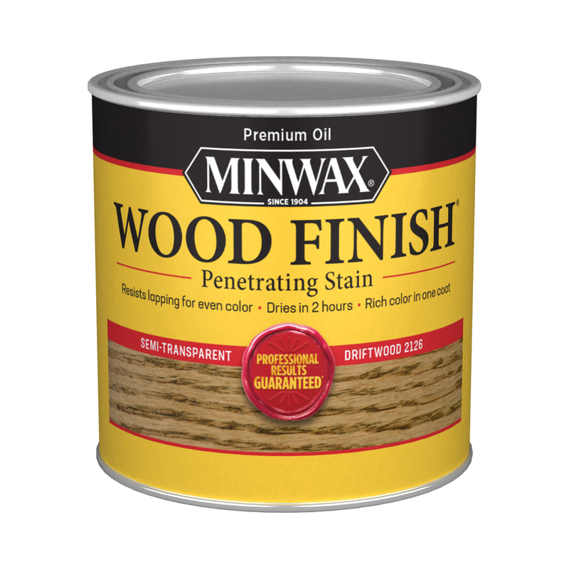 Minwax Wood Finish Semi-Transparent Driftwood Oil-Based Penetrating Wood Stain 1/2 pt