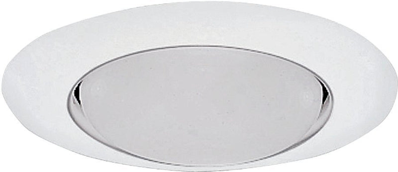 Halo 401P Recessed Light Trim, 6 in Dia, Metal Body, White