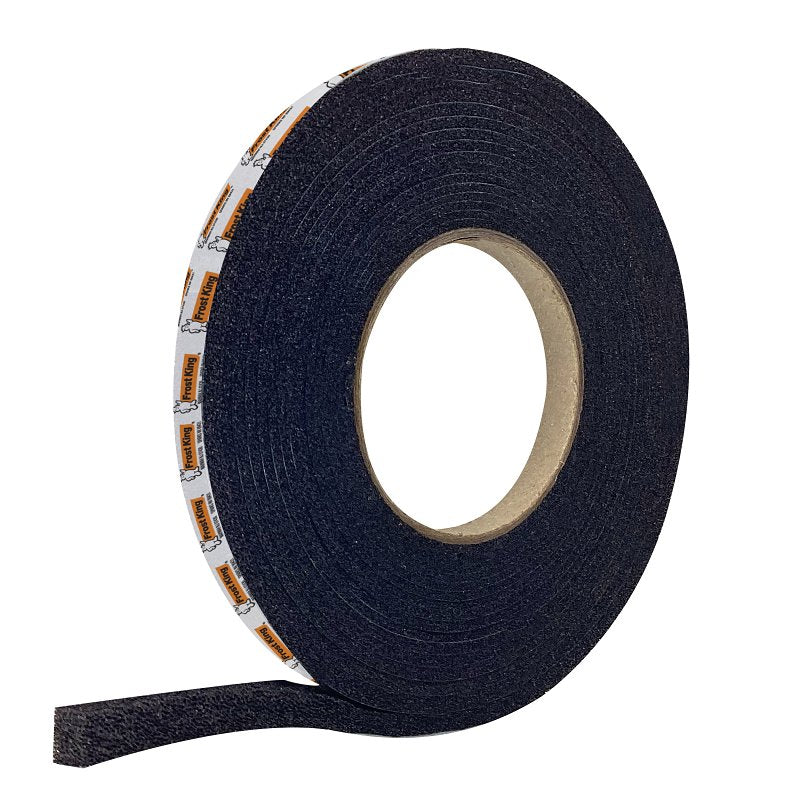Frost King EF12 Expandable Foam Weather Seal, 1/2 in W, 20 ft L, 1/2 in Thick, Black