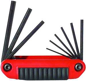 Eklind 25911 Hex Key Set, Includes: 5/64 to 1/4 in Keys, 9-Piece, Steel
