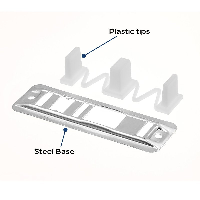 Prime-Line N 6661 Closet Door Guide, Plastic/Steel, White, Floor