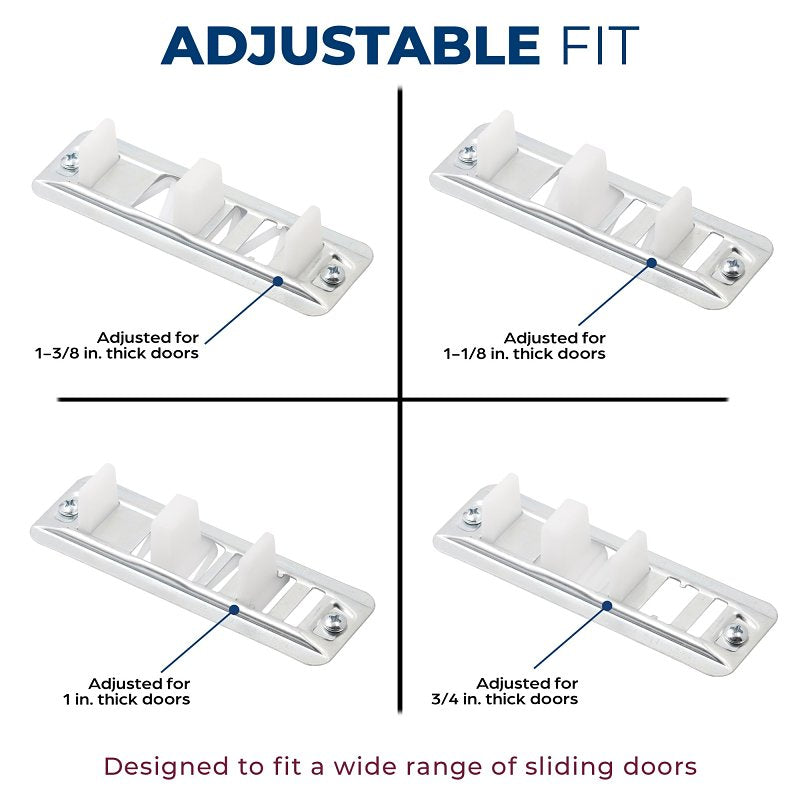 Prime-Line N 6661 Closet Door Guide, Plastic/Steel, White, Floor