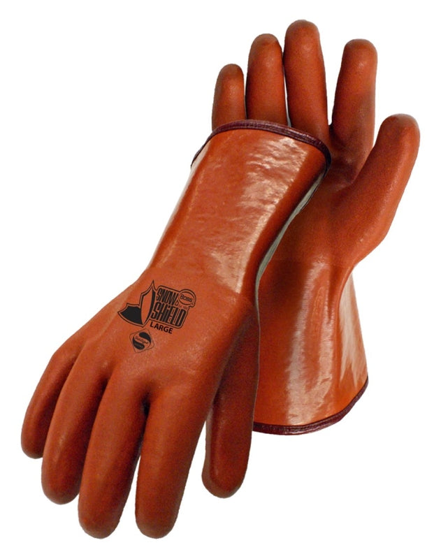 Boss Snow Shield 3600L Driver, Insulated Gloves, Men's, L, 12 in L, Open Cuff, Orange