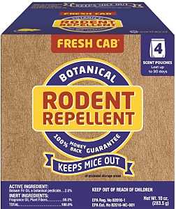 Fresh Cab FC4P36D12 Animal Repellent, 125 sq-ft Coverage, Repels: Rodent, Tan