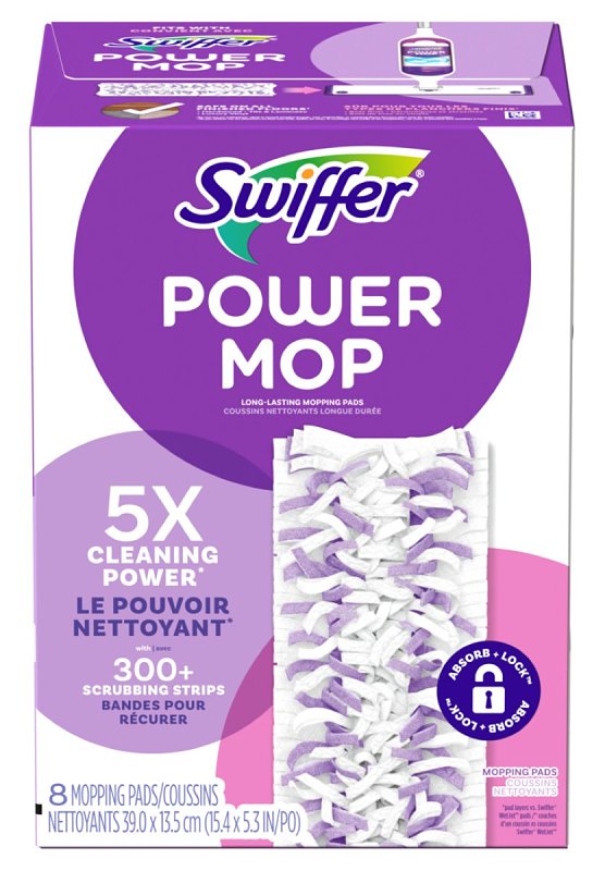 Swiffer PowerMop 81891 Mopping Pad Refill, Pack of 2