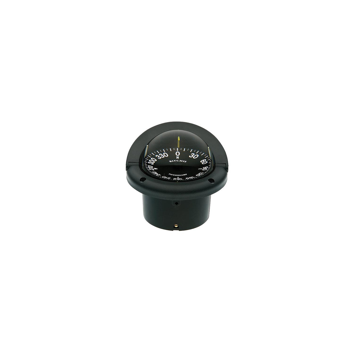 Helmsman Compass-Flush Mt., Flat Dial, Black