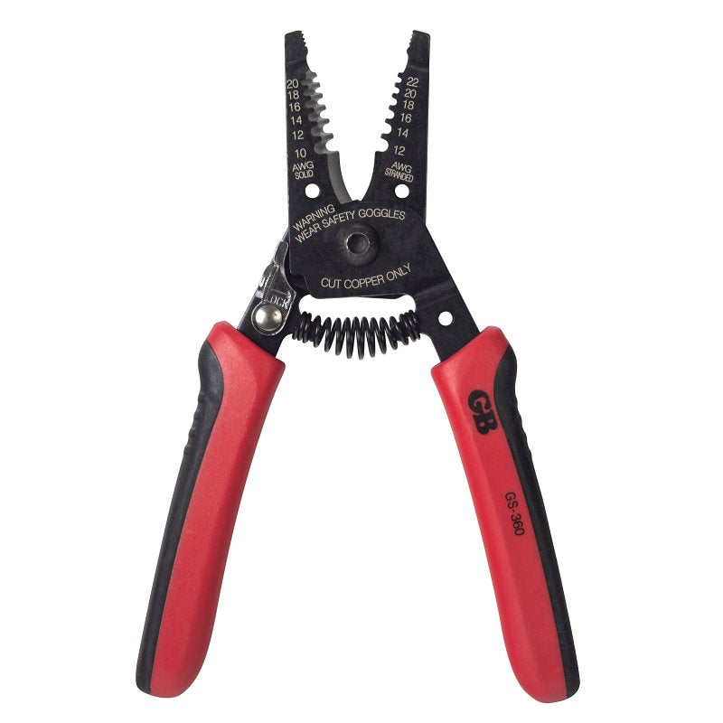 Gardner Bender GS-360 Wire Stripper, 20 to 10 AWG Wire, 20 to 10 AWG Solid, 22 to 12 AWG Stranded Stripping, 6 in OAL