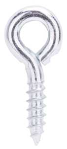 ProSource LR230 Screw Eye, 4.8 mm Dia Wire, 6 mm Thread, 3/4 in L Thread, 1-5/8 in OAL, 187 lb Working Load, Steel, Zinc, Pack of 20