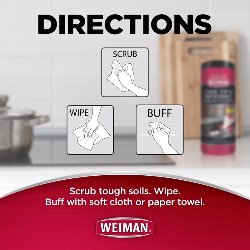 Weiman No Scent Cooktop Cleaner 30 ct Wipes