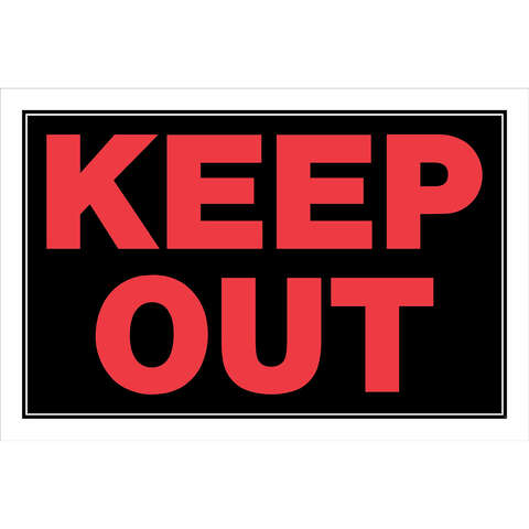 HILLMAN English Black Do Not Enter Sign 8 in. H X 12 in. W, Pack of 6