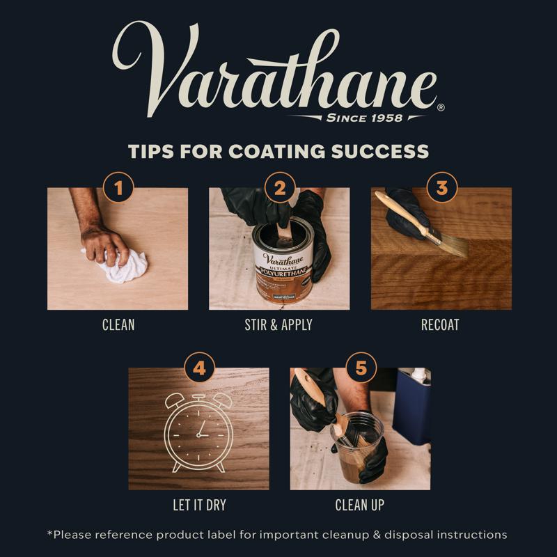 Varathane Premium Semi-Gloss Clear Oil-Based Polyurethane 1 qt, Pack of 2