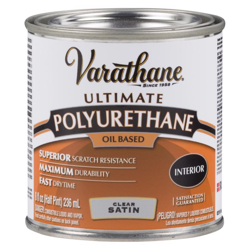 Varathane Premium Satin Clear Oil-Based Polyurethane 0.5 pt, Pack of 4