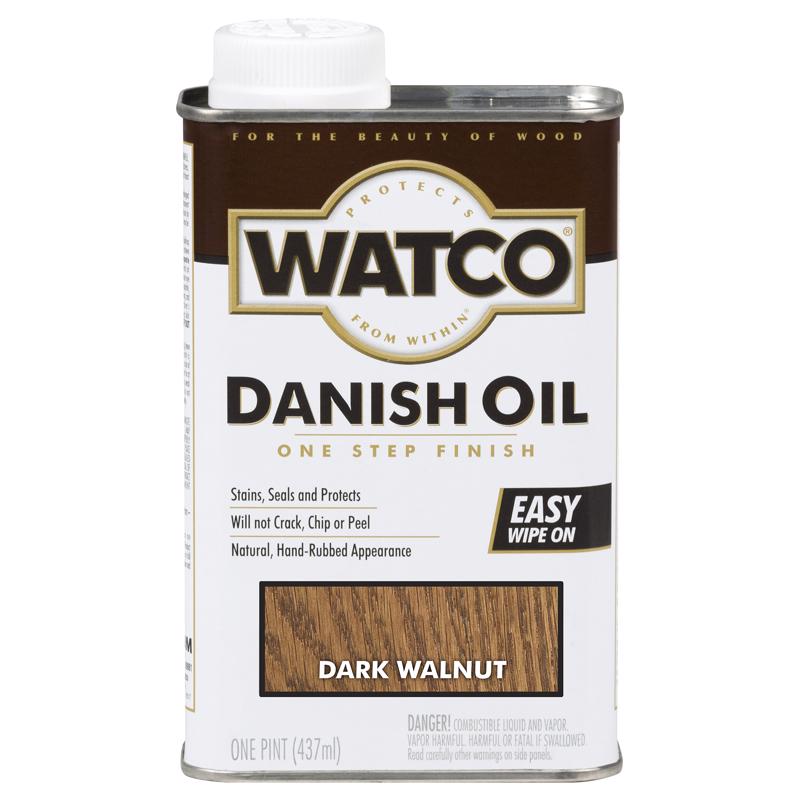 WATCO Transparent Dark Walnut Oil-Based Danish Oil 1 pt, Pack of 6