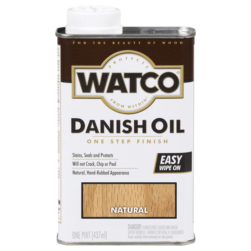 WATCO Transparent Natural Oil-Based Danish Oil 1 pt, Pack of 6